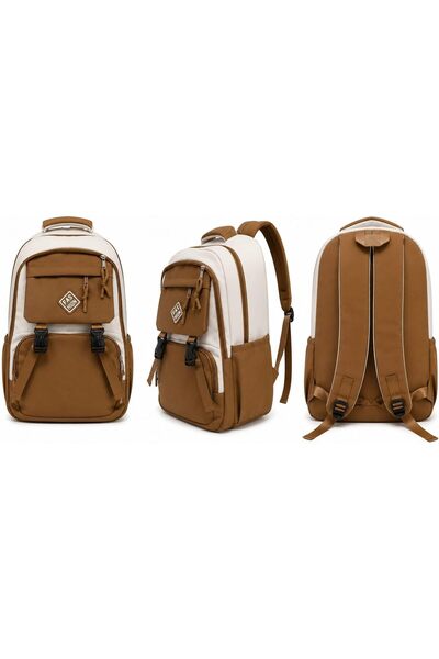 Generic Backpack for school & college - stylish school bag for girls, boys. Multi compartments back to school backpack with front zipper and side pockets and adjustable straps