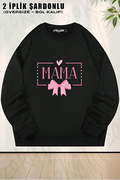 ZOKAWEAR Mother's Day Special Printed Bicycle Printed Crew Neck Sweatshirt