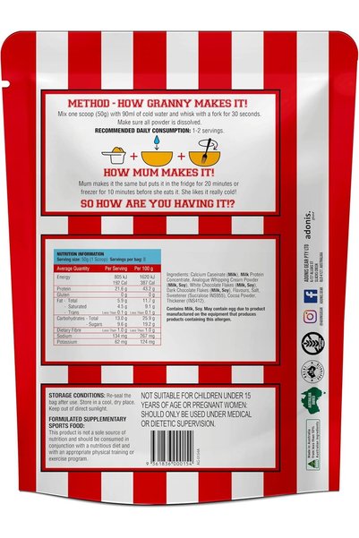Adonis Gear Adonis - Protein Cookie Dough - Loaded Choc Bueno (400 g)