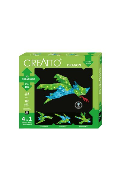 Kosmos 3D LED ΚΙΤ ΚΑΤΑΣΚΕΥΗΣ 4 ΣΕ 1 ΔΡΑΚΟΣ CREATTO