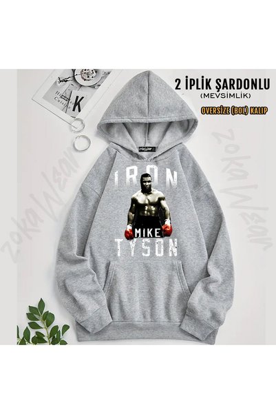 ZOKAWEAR Iron Mike Tyson Printed Hooded Sweatshirt