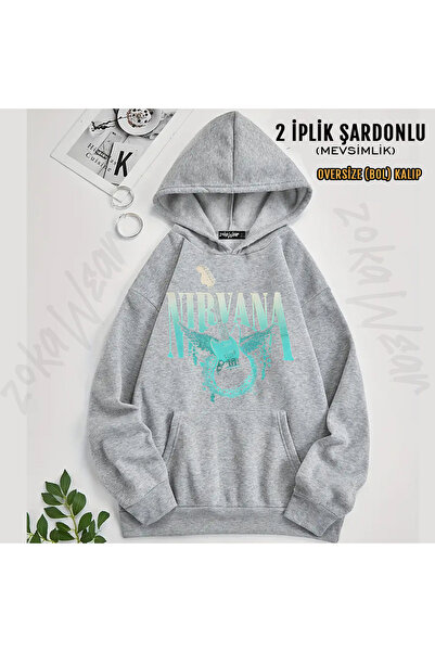 ZOKAWEAR Nirvana Black Printed Hooded Sweatshirt