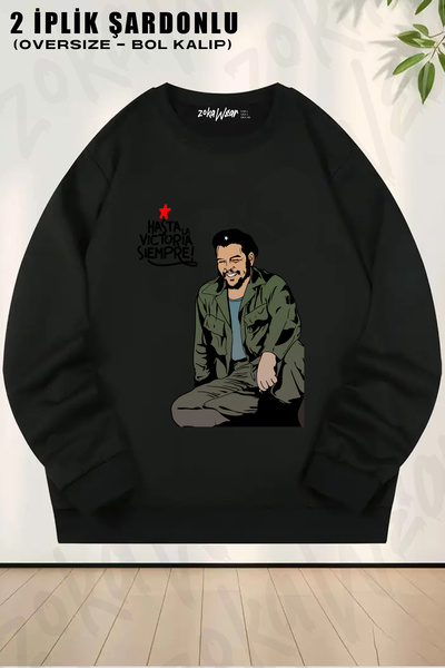 ZOKAWEAR Che Printed Crew Neck Sweatshirt