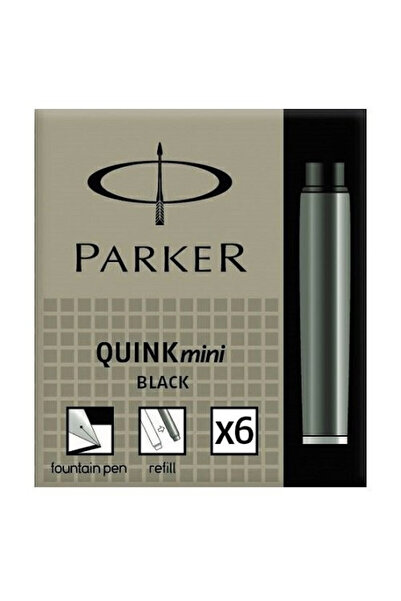 Parker QUINK ΜΙΝΙ ΦΥΣΙΓΓΙΟ ΜΕΛΑΝΗΣ ΜΑΥΡΟ 6 ΤΕΜΑΧΙΑ