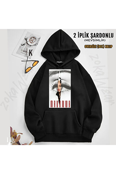 ZOKAWEAR Madonna Unisex Printed Hooded Sweatshirt
