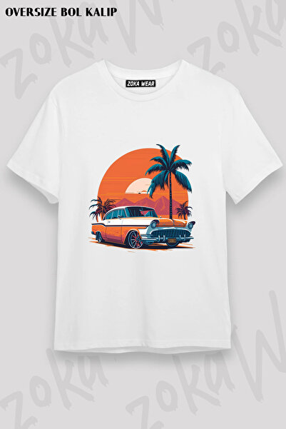 ZOKAWEAR Classic Car Printed T-Shirt
