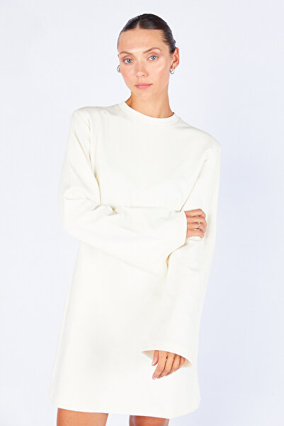Manche Padded Crew Neck Long Sleeve Mini Dress |   Mkw2811496-1