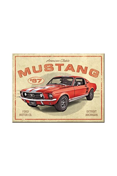 Nostalgic Art Νοσταλγικός Μεταλλικός Μαγνήτης Ford Mustang - GT 1967 Κόκκινο