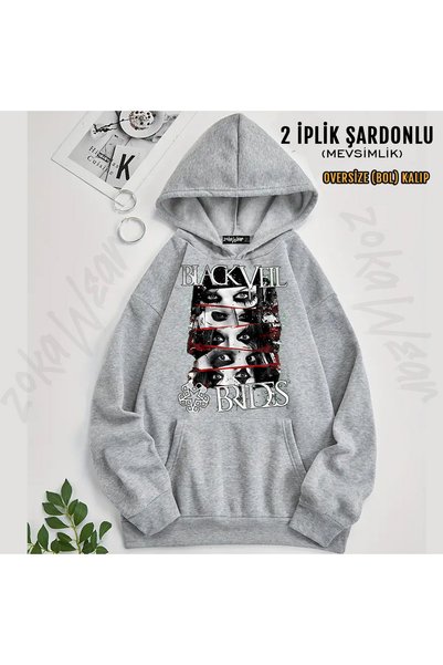 ZOKAWEAR Eyes Black Veil Brides Printed Hooded Sweatshirt
