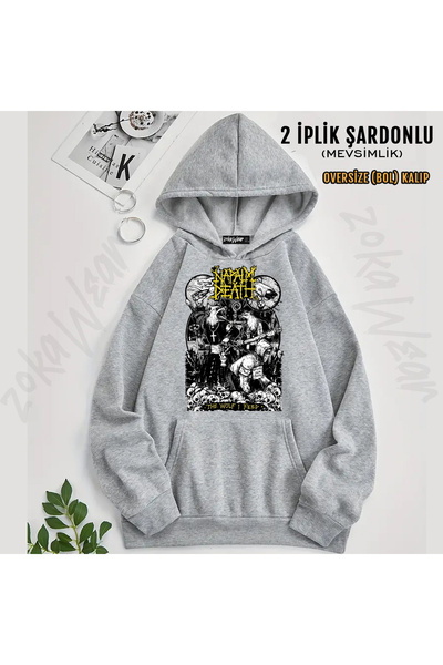 ZOKAWEAR Napalm Death S09 Rock Metal Band Printed Hooded Sweatshirt
