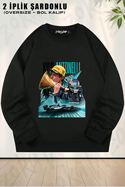 ZOKAWEAR Formula 1 Andrea Kimi Antonelli V3 Printed Crew Neck Sweatshirt
