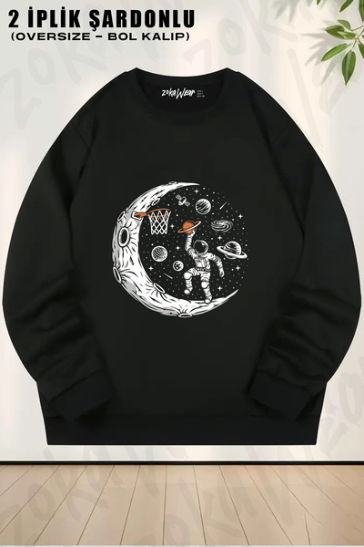 ZOKAWEAR Astronaut Playing Basketball on the Moon and Planet Saturn in Space ...
