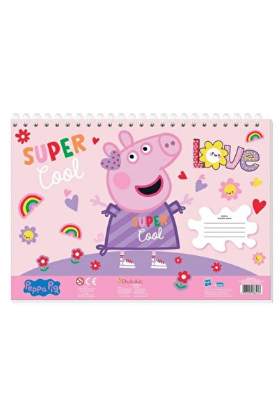 Peppa Pig Μπλοκ Σχεδίου 23Χ33 40 Φύλλα Αυτοκόλλητα-Στένσιλ- 2 Σελίδες Χρωματι...