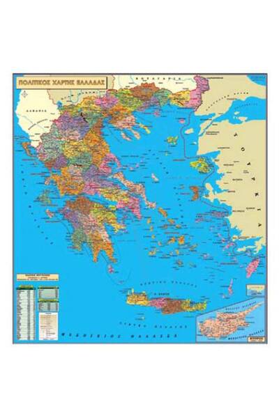 OEM Πολιτικός Χάρτης της Ελλάδας 140x150 Ύφασμα & Ξύλο