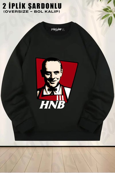 ZOKAWEAR Hannibal Lecter Silence of the Lambs Parody of Kfc Printed Crew Neck...
