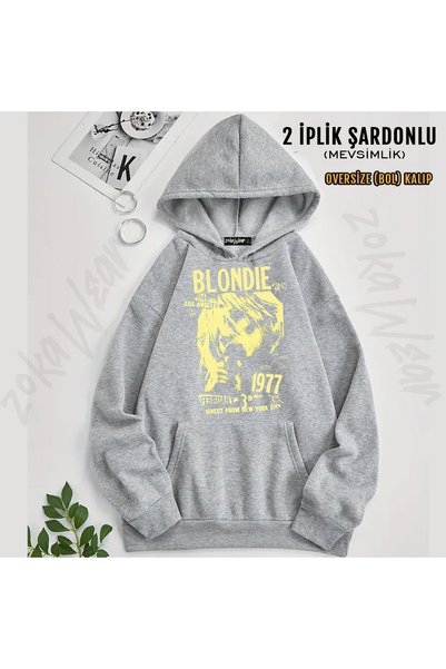 ZOKAWEAR Debbie Harry Muzik Blondie Printed Hooded Sweatshirt