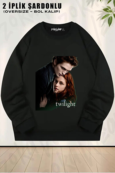 ZOKAWEAR Edward Bella Twilight Printed Crew Neck Sweatshirt