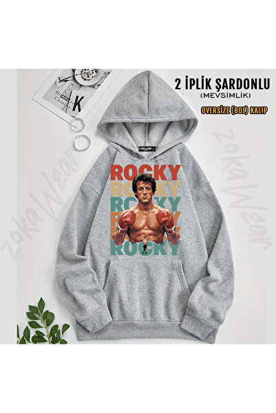 ZOKAWEAR Rocky Balboa Legendary Boxer Printed Hooded Sweatshirt