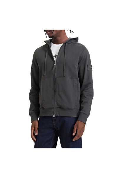 Calvin Klein LS EU 350TERRY BADGE FZ HOODIE Ανδρικό φούτερ με φερμουάρ