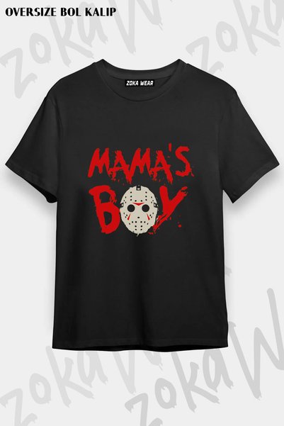 ZOKAWEAR Mom's Boy, Majčin Sin, Majica sa natpisom Jason.