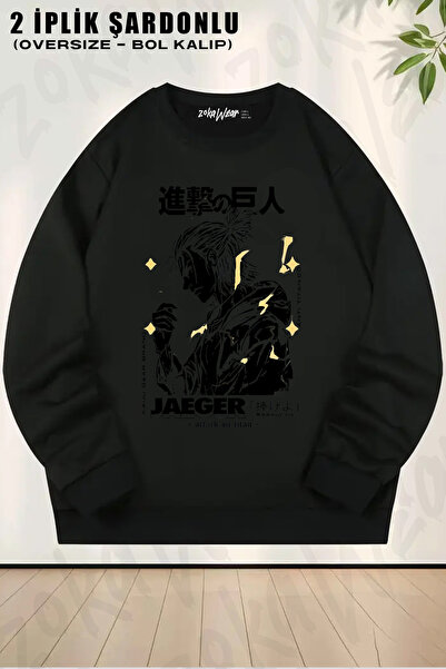 ZOKAWEAR Attack on Titan Japan Anime Printed Crew Neck Sweatshirt