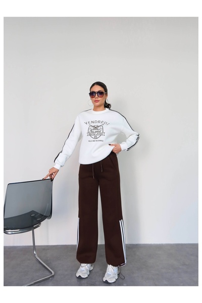ESRAHELVACI Şardonlu Sweatshirt Tracksuit Set