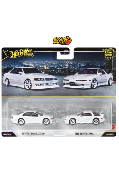 HOT WHEELS Premium Car Culture Toyota Chaser JZX100 ve 1989 Toyota Supra 2'li...