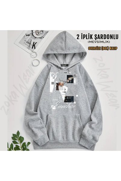 ZOKAWEAR Hanorac cu glugă cu imprimeu „Different Hong Eunchae Le Sserafim”