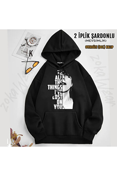 ZOKAWEAR Lost on You Lp Laura Pergolizzi Printed Hooded Sweatshirt
