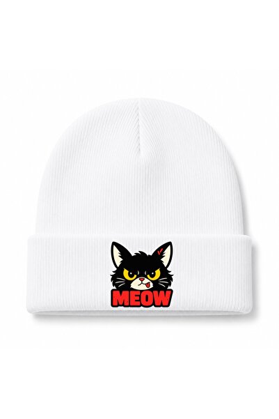 Rabona Fashion Σκυθρωπή Meow Γκρινιάρα Γάτα Graphic Σκουφάκι
