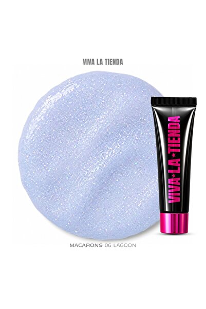 Tienda Polygel Viva La – MACARONS 06 15ml Lagoon – pastel blue with Glittery ...