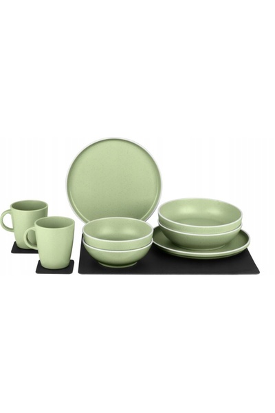 Brunner Set de masă din melamină verde Silwy, cu efect magnetic dolomit