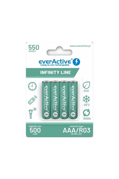 everActive Baterie Ni-MH R03 AAA 550mAh Infinity Line