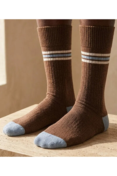Katia&Bony Men's Studded Derby Socks Brown