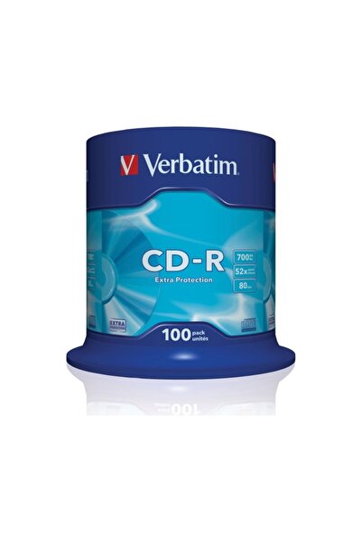 Verbatim Disc CD-R 43411 700MB 52x 100 bucăți Carcasă Vrac Ex Prot Original