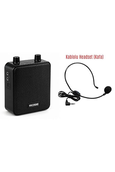Rose Nova HP-505-K 30 Watt Kablolu Headset (Kafa ) Mikrofonlu Usb-Sd-Bluetooth Rehber Anfisi Taşınabilir Ses Sistemi