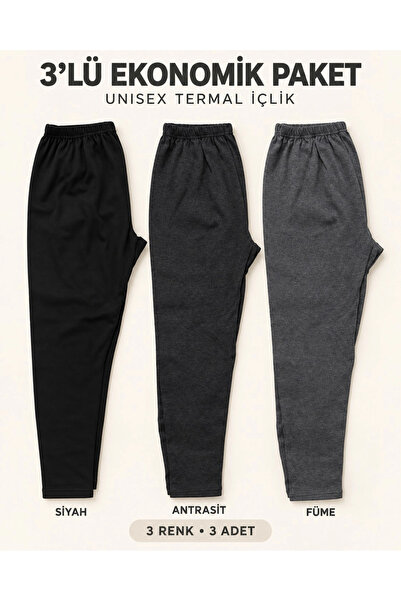 Erdenay Tekstil Economical Thermal Large Size Winter Lycra Unisex Tights Unde...