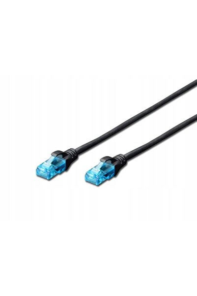 Digitus Cablu patch dk-1512-010/bl U/UTP cat.5e 1m Negru RJ45 Rețea