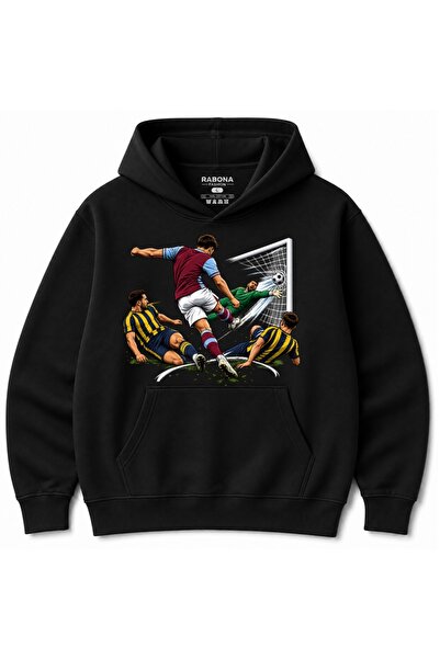 Rabona Fashion Φούτερ με σχέδιο ποδοσφαιρικής δράσης που τρέμει τα δόντια τους