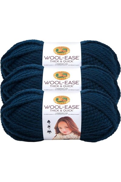 Lion Brand Yarn 640-138 Wool-Ease Thick & Quick 97 Meters, Cranberry