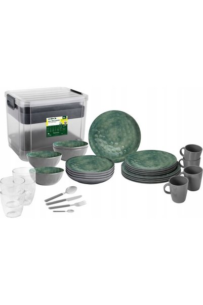 Brunner Set de veselă din melamină, All Inclusive, VIP, verde venețian
