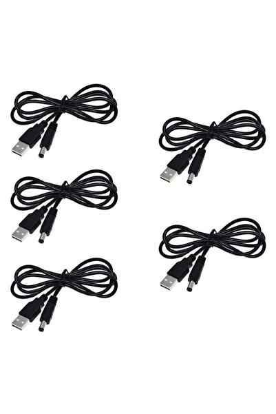 Generic 5 قطع كابل محول USB من 5 فولت إلى 9 فولت و12 فولت مع مقبس DC 5.5 × 2....