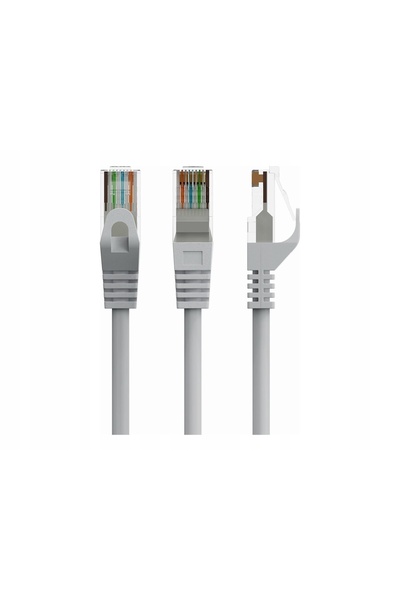 Gembird Cablu patch PP6U-CU-1M CAT6 1m UTP Cupru Contacte placate cu aur Gri