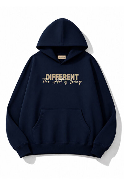 herkesemoda Φούτερ Oversize με διαφορετικά σχέδια και τσέπες καγκουρό
