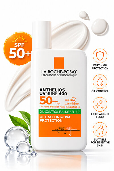 La Roche Posay أنثيليوس أوفميون 400 سائل للتحكم في الزيوت بعامل حماية من الشم...