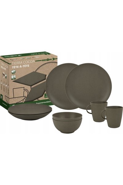 Brunner Set de cină pentru două persoane PLA Tierra Cocoa