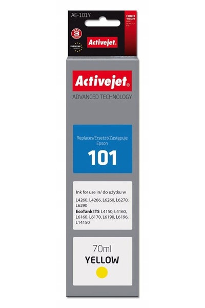 ActiveJet Cerneluri AE-101Y 70ml Galben pentru imprimante Epson