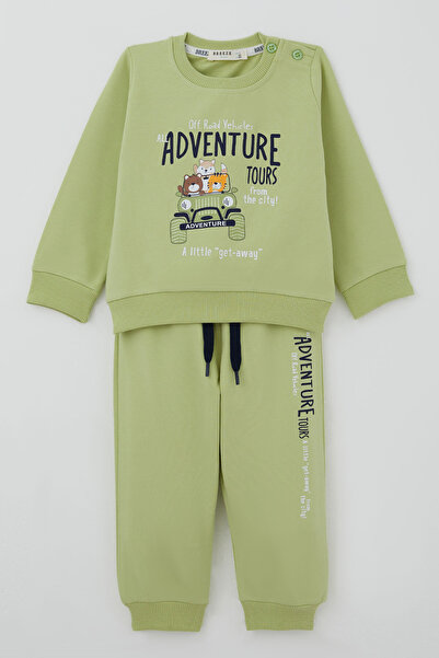 Breeze Baby Boy Tracksuit Set Adventurous Driver Animals Printed 6 Months - 2...