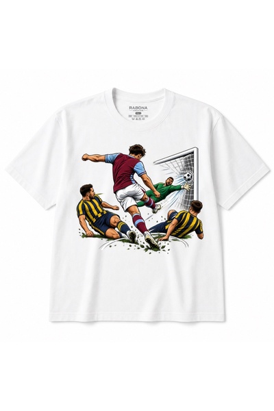 Rabona Fashion Μπλουζάκι με σχέδιο δράσης ποδοσφαίρου που ξεσηκώνει τα δίχτυα