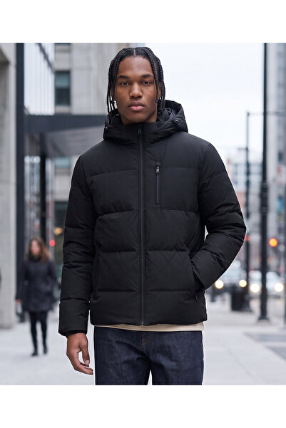Jack & Jones Jjbecks Puffer Jacket Men's Casual Coat Black